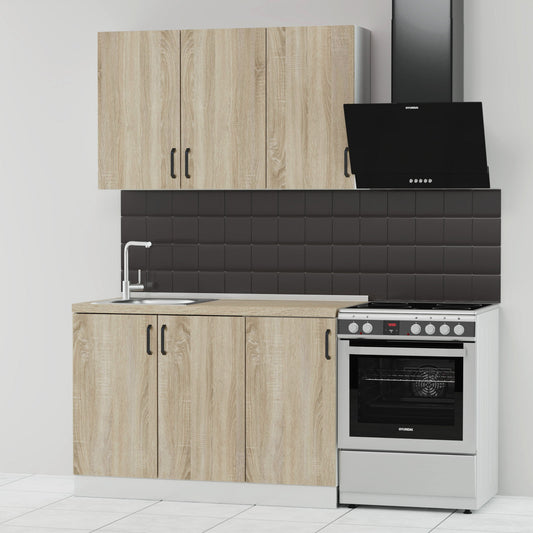 Κουζίνα Modest Σετ 4 Κουτιών Σονόμα Άνω Κουτιά 120εκ Κάτω 120εκ