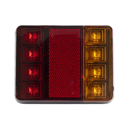 TAILIGHT 79931 Πίσω Φανάρι Οχημάτων LED 9W 450lm 140° DC 12V Αδιάβροχο IP65 Πορτοκαλί & Κόκκινο & Ψυχρό Λευκό 6000K - Μ12 x Π9.5 x Υ2 - Πακέτο 2 Τεμαχίων