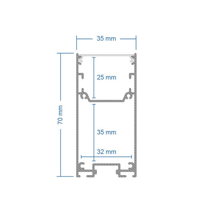 ALP-CORNER-SIDE90 LUMILINE 61766 Επιφανειακό / Κρεμαστό Προφίλ Αλουμινίου Γωνία με Λευκό Γαλακτερό Πατητό Κάλυμμα για Ταινίες LED IP20 - Λευκό Ματ - Μ30 x Π3.5 x Υ7cm