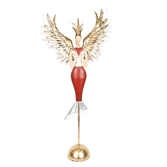 ΜΕΤΑΛΛΙΚΗ ΠΡΙΓΚΙΠΙΣΣΑ ΜΕ ΚΟΚΚΙΝΗ ΚΑΡΔΙΑ 42x14x90