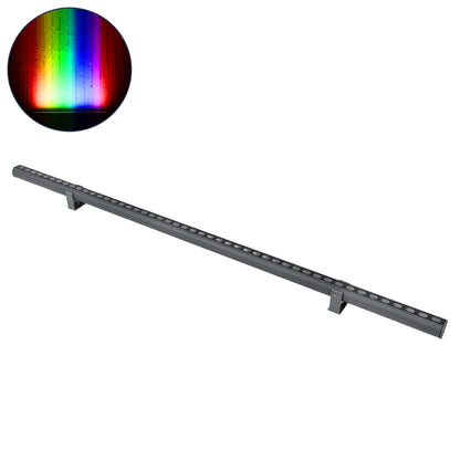 WASHER-STELLAR 90577 Μπάρα Φωτισμού Wall Washer LED 12W 1020lm 30° DC 24V Αδιάβροχο IP65 Πολύχρωμο RGBW Dimmable DMX512 - Γκρι Ανθρακί - Μ100 x Π3.2 x Υ3