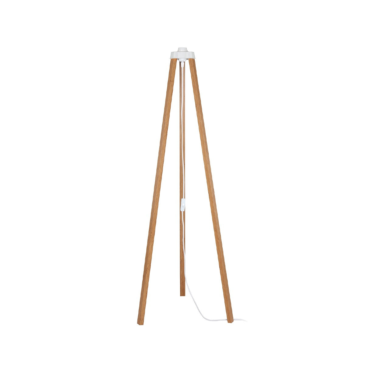 TRIPOD 203-0260 Μοντέρνο Επιδαπέδιο Φωτιστικό Μονόφωτο 1 x E27 IP20 Μπεζ Ξύλο - Μ38 x Π38 x Υ120