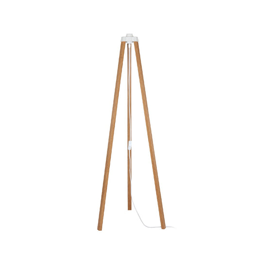 TRIPOD 203-0260 Μοντέρνο Επιδαπέδιο Φωτιστικό Μονόφωτο 1 x E27 IP20 Μπεζ Ξύλο - Μ38 x Π38 x Υ120