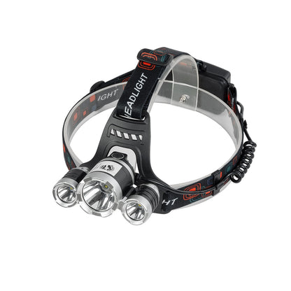 79057 Φακός Κεφαλής Επαναφορτιζόμενος LED CREE XML2-T6 Chip 30 Watt 3000lm με 2 x 18650 Μπαταρίες 6000mAh Ψυχρό Λευκό 6000K