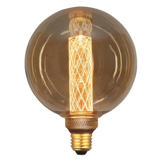 ΛΑΜΠΑ LED ΓΛΟΜΠΟΣ G125 35W Ε27 2000K 220-240V GOLD GLASS DIMMABLE