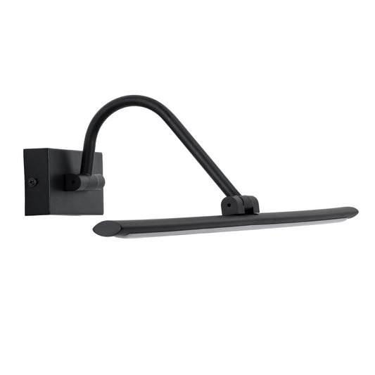 MIRA 60432 Μοντέρνο Φωτιστικό Τοίχου - Απλίκα Καθρέπτη Μπάνιου LED 12W 1400lm 120° AC 220-240V IP20 Φυσικό Λευκό 4500K - Bridgelux SMD Chip - Μαύρο Ματ - Μ60 x Π20 x Υ13