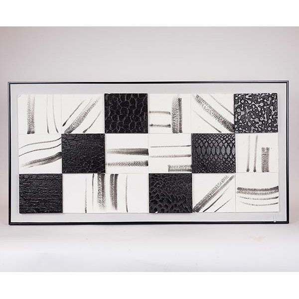 ΠΙΝΑΚΑΣ ΚΑΜΒΑΣ ΤΕΤΡΑΓΩΝΑ ΜΑΥΡΟΣ - ΛΕΥΚΟΣ 122x5x62