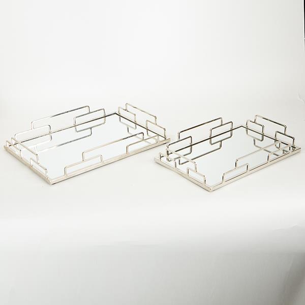 S/2 ΔΙΣΚΟΣ ΜΕΤΑΛΛΙΚΟΣ ΜΕ ΚΑΘΡΕΦΤΗ ΑΣΗΜΙ 35x25x5/30.5x20.5x5