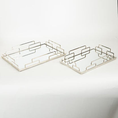 S/2 ΔΙΣΚΟΣ ΜΕΤΑΛΛΙΚΟΣ ΜΕ ΚΑΘΡΕΦΤΗ ΑΣΗΜΙ 35x25x5/30.5x20.5x5