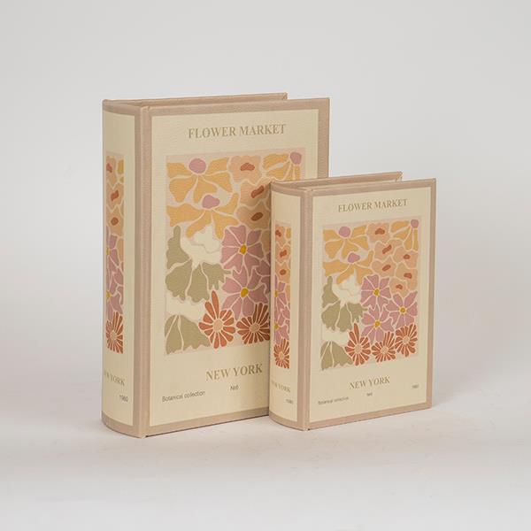 S/2 ΚΟΥΤΙΑ ΒΙΒΛΙΑ ΞΥΛΙΝΑ ΜΠΕΖ 19x7x27