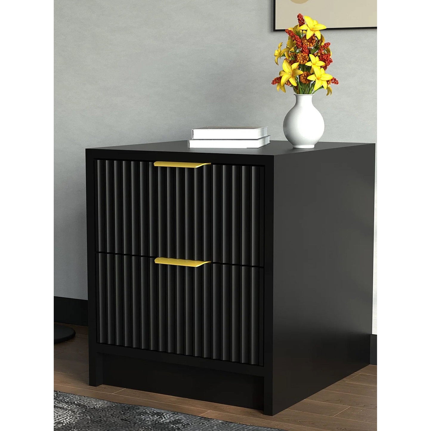 Κομοδίνο Allegro Μαύρο 35x40x40