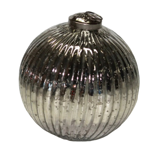 Μπάλα Γυάλινη Ασημί 13εκ