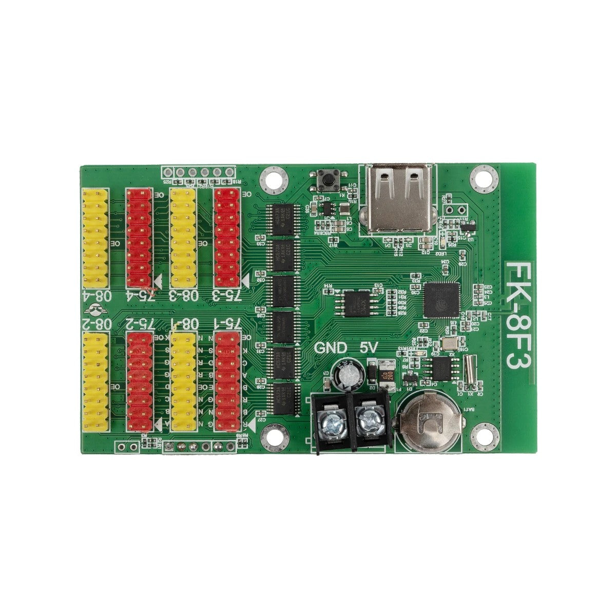 CARD-FK-8F3 90092 Κάρτα Εικόνας για Πολύχρωμες RGB LED Κυλιόμενες Ψηφιακές Επιγραφές/Οθόνες DC 5V IP20 - 768x64/384x128 Pixels - Μ9.5 x Π6.2 x Υ1.6