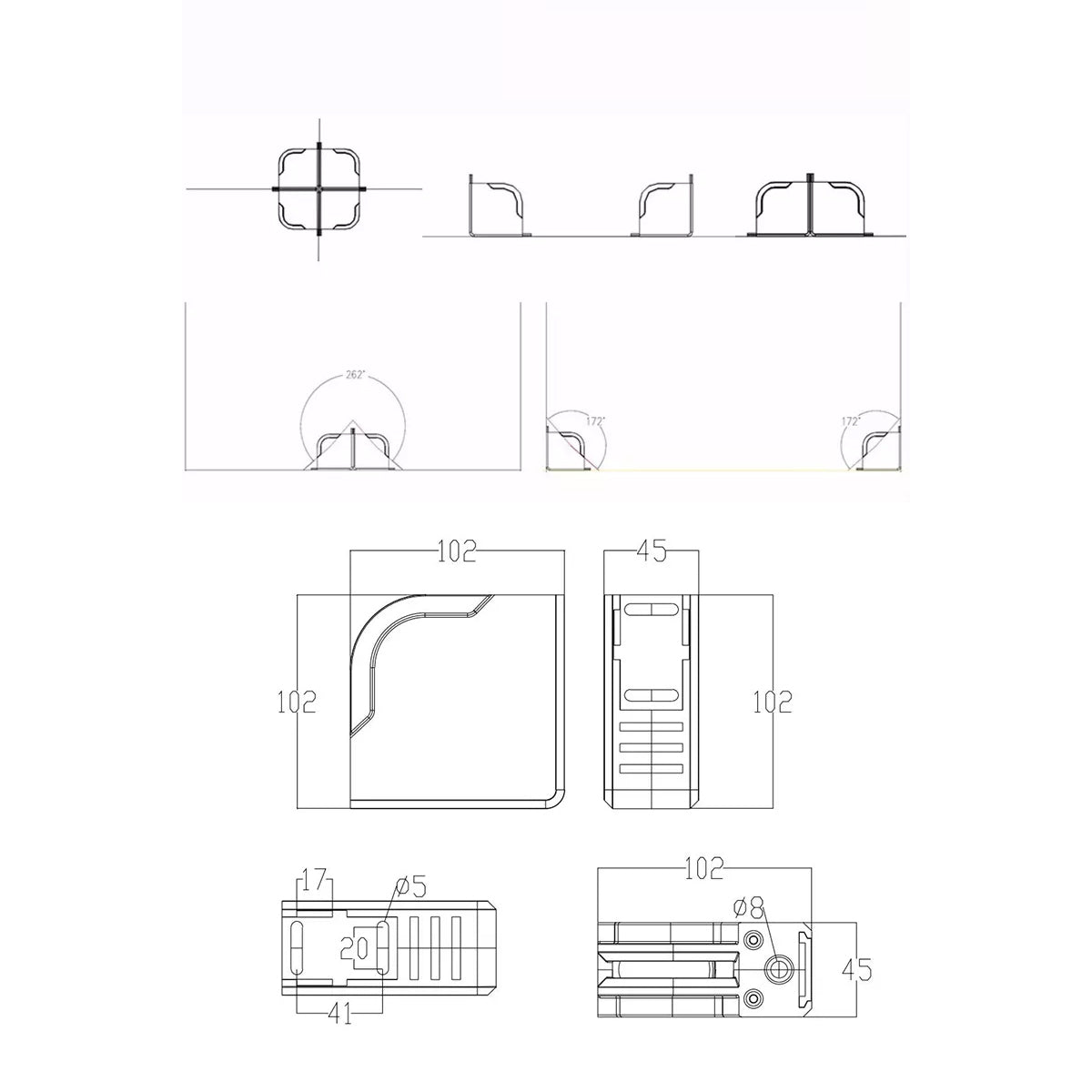 WINDOW-CORNA 90114 Αρχιτεκτονικό Γωνιακό Φωτιστικό Ανάδειξης Παραθύρων Window Light LED 6W 540lm 3x172° DC 24V Αδιάβροχο IP65 Θερμό Λευκό 2700K Dimmable - Γκρι Ανθρακί - Μ12 x Π4 x Υ12