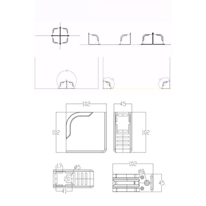 WINDOW-CORNA 90114 Αρχιτεκτονικό Γωνιακό Φωτιστικό Ανάδειξης Παραθύρων Window Light LED 6W 540lm 3x172° DC 24V Αδιάβροχο IP65 Θερμό Λευκό 2700K Dimmable - Γκρι Ανθρακί - Μ12 x Π4 x Υ12