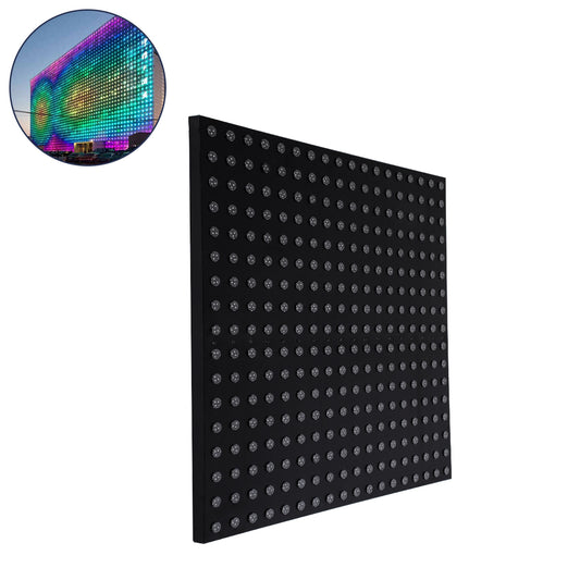 90118 Digital Pixel Addressable Facade Panel - Ψηφιακό Πάνελ Πρόσοψης Κτιρίων LED SMD 3535 225W/m2 300LED/m2 300PIXEL/m2 SPI/TTL Protocol IC UCS512B 13500lm/m2 120° DC 12V IP67 RGB - Μαύρο Σώμα - Μ100 x Π100 x Υ3cm