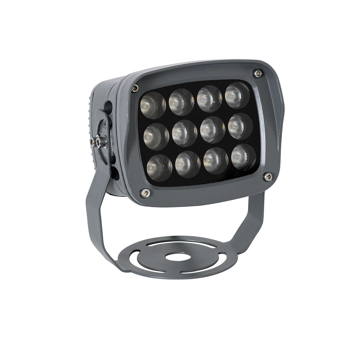 FLOODXENA 90122 Spotlight Wall Washer LED 12W 1380lm 10° AC 220-240V Waterproof IP65 Natural White 4500K - Bridgelux SMD Chip - Anthracite Grey Matte - L13.5 x W11.5 x H15