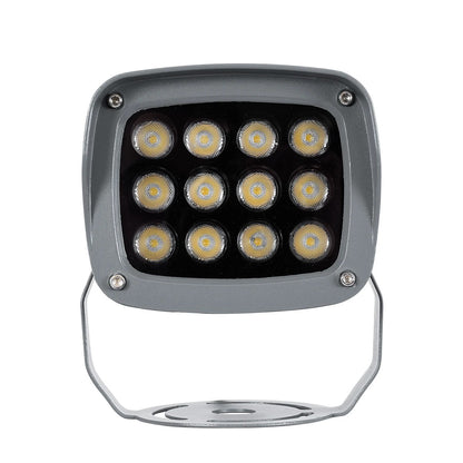 FLOODXENA 90122 Spotlight Wall Washer LED 12W 1380lm 10° AC 220-240V Waterproof IP65 Natural White 4500K - Bridgelux SMD Chip - Anthracite Grey Matte - L13.5 x W11.5 x H15