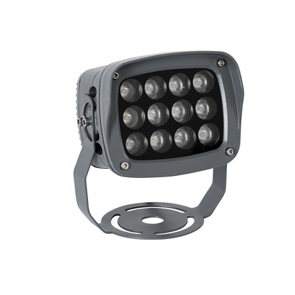 FLOODXENA 90125 LED Spot Wall Washer 12W 1020lm 10° AC 220-240V Waterproof IP65 Fuchsia - Bridgelux SMD Chip - Anthracite Grey - L13.5 x W11 x H15