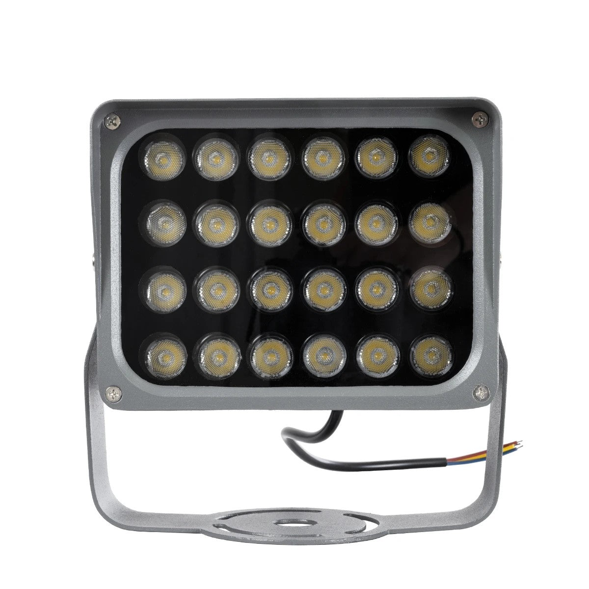 FLOODXENA 90129 Προβολέας Σποτ Wall Washer LED 24W 2760lm 10° AC 220-240V Αδιάβροχο IP65 Φυσικό Λευκό 4500K - Bridgelux SMD Chip - Γκρι Ανθρακί - Μ18 x Π13.5 x Υ18