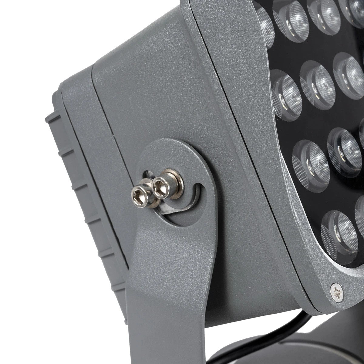 FLOODXENA 90129 Προβολέας Σποτ Wall Washer LED 24W 2760lm 10° AC 220-240V Αδιάβροχο IP65 Φυσικό Λευκό 4500K - Bridgelux SMD Chip - Γκρι Ανθρακί - Μ18 x Π13.5 x Υ18