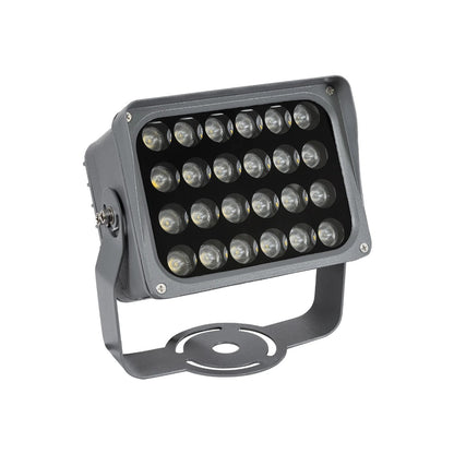 FLOODXENA 90130 Προβολέας Σποτ Wall Washer LED 24W 2880lm 10° AC 220-240V Αδιάβροχο IP65 Ψυχρό Λευκό 6000K - Bridgelux SMD Chip - Γκρι Ανθρακί - Μ18 x Π12 x Υ18