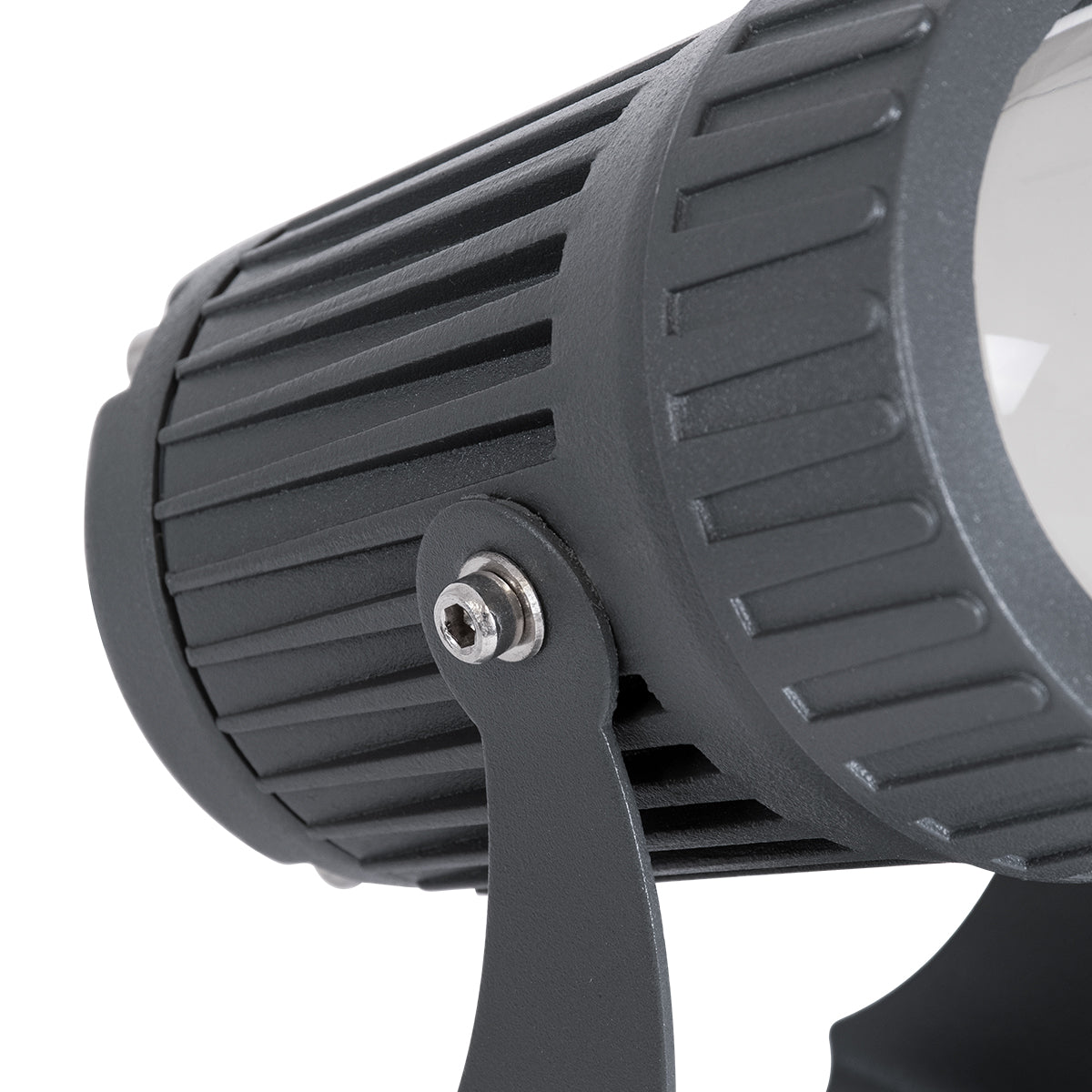 SPOT-FENIA 90136 Αρχιτεκτονικό Σποτ Φωτισμου LED 10W 850lm 5° DC 24V Αδιάβροχο IP65 Μπλε Dimmable - Γκρι Ανθρακί - Μ7 x Π7 x Υ12