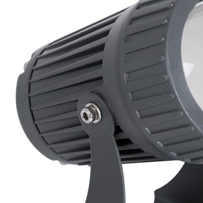 SPOT-FENIA 90136 Αρχιτεκτονικό Σποτ Φωτισμου LED 10W 850lm 5° DC 24V Αδιάβροχο IP65 Μπλε Dimmable - Γκρι Ανθρακί - Μ7 x Π7 x Υ12