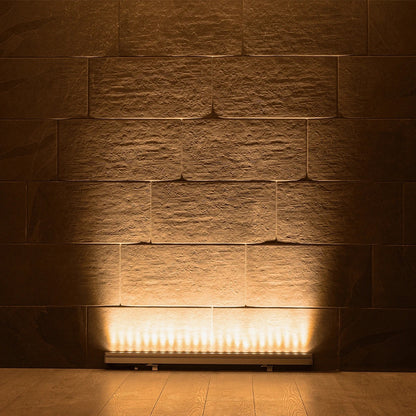 WASHERMARGO 90150 Μπάρα Φωτισμού Wall Washer LED 24W 2520lm 30° DC 24V Αδιάβροχο IP66 Ultra Θερμό Λευκό 2200K Dimmable - Bridgelux SMD Chip - Γκρι Ανθρακί - Μ100 x Π4 x Υ5