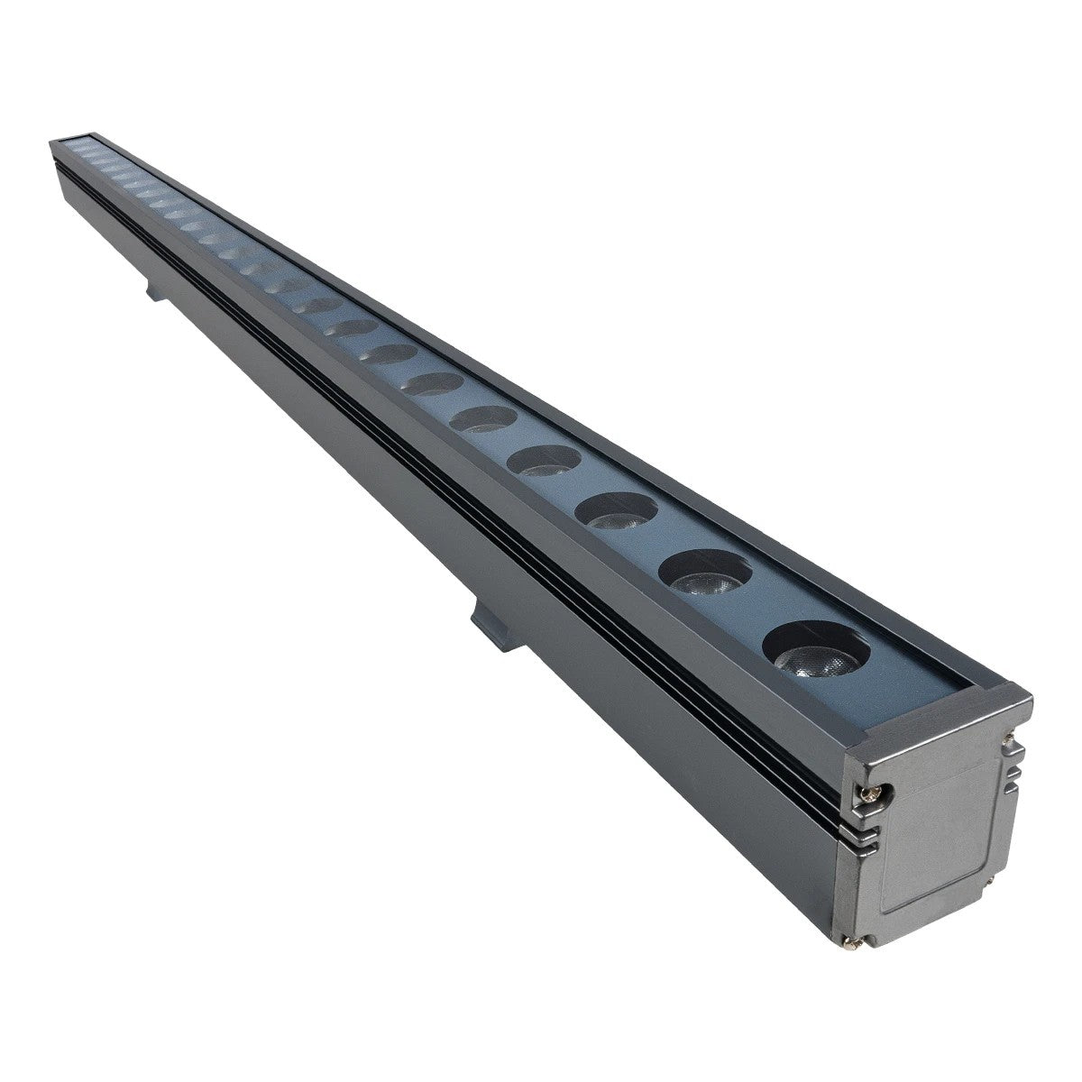 WASHERMARGO 90151 LED Wall Washer Light Bar 24W 2640lm 30° DC 24V Waterproof IP66 Warm White 2700K Dimmable - Bridgelux SMD Chip - Anthracite Grey - L100 x W4 x H5