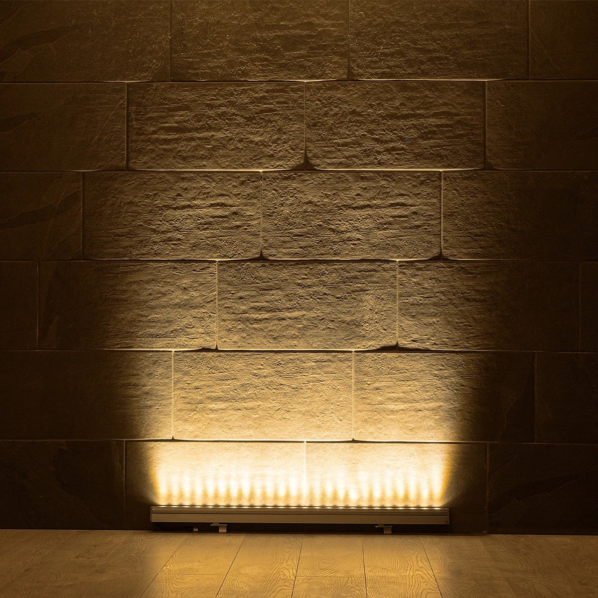 WASHERMARGO 90151 LED Wall Washer Light Bar 24W 2640lm 30° DC 24V Waterproof IP66 Warm White 2700K Dimmable - Bridgelux SMD Chip - Anthracite Grey - L100 x W4 x H5