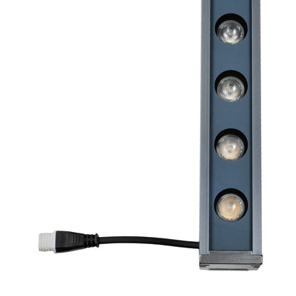 WASHERMARGO 90152 Wall Washer LED Light Bar 24W 2760lm 30° DC 24V Waterproof IP65 Natural White 4500K Dimmable - Bridgelux SMD Chip - Anthracite Grey Matt - L100 x W4 x H5