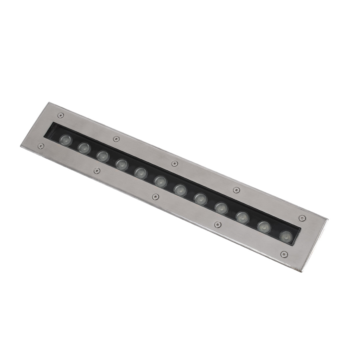 UNDERGROUND-REMVI 90193 Χωνευτό Φωτιστικό Wall Washer Δαπέδου LED 12W 1020lm 10° DC 24V Αδιάβροχο IP68 L50 x W9 x H7.2cm RGBW DMX512 - Ανοξείδωτο Ατσάλι