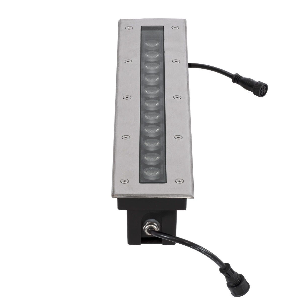 UNDERGROUND-REMVI 90193 Χωνευτό Φωτιστικό Wall Washer Δαπέδου LED 12W 1020lm 10° DC 24V Αδιάβροχο IP68 L50 x W9 x H7.2cm RGBW DMX512 - Ανοξείδωτο Ατσάλι