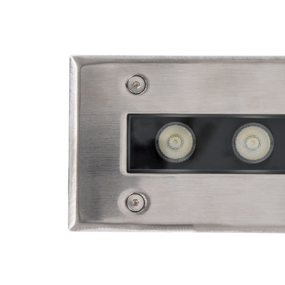 UNDERGROUND-REMVI 90193 Χωνευτό Φωτιστικό Wall Washer Δαπέδου LED 12W 1020lm 10° DC 24V Αδιάβροχο IP68 L50 x W9 x H7.2cm RGBW DMX512 - Ανοξείδωτο Ατσάλι