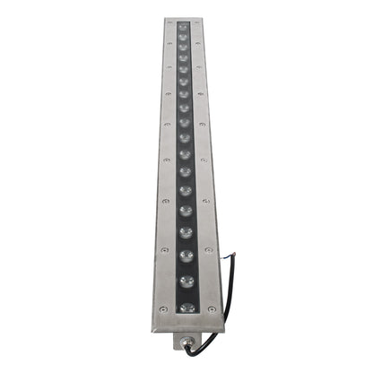 UNDERGROUND-REMVI 90194-R Χωνευτό Φωτιστικό Wall Washer Δαπέδου LED 18W 1440lm 10° DC 24V Αδιάβροχο IP68 L100 x W9 x H7.2cm Κόκκινο - Ανοξείδωτο Ατσάλι