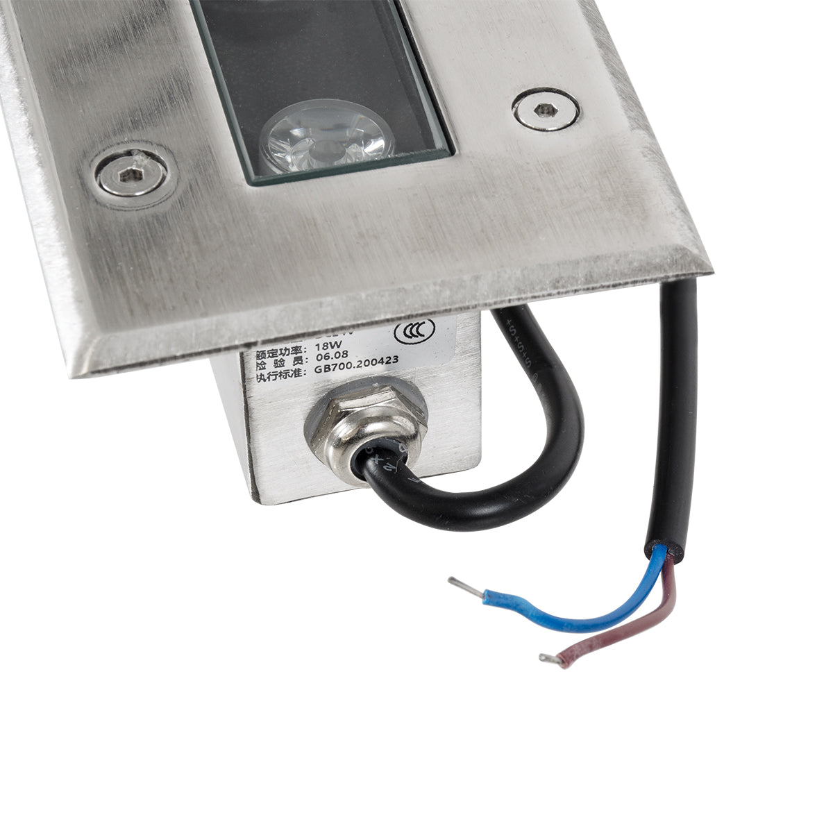 UNDERGROUND-REMVI 90194-R Χωνευτό Φωτιστικό Wall Washer Δαπέδου LED 18W 1440lm 10° DC 24V Αδιάβροχο IP68 L100 x W9 x H7.2cm Κόκκινο - Ανοξείδωτο Ατσάλι