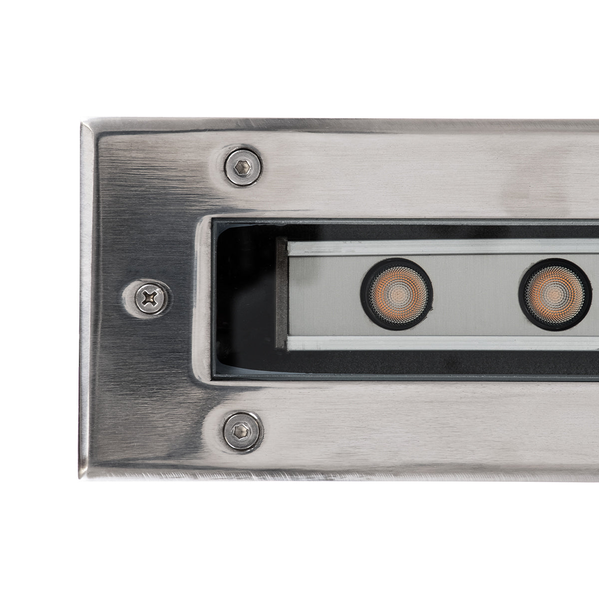 UNDERGROUND-PASSAGGIO 90196 Χωνευτό Φωτιστικό Wall Washer Δαπέδου LED 24W 2160lm 10° DC 24V Αδιάβροχο IP68 με Ρυθμιζόμενη Γωνία Φωτισμού L108 x W9 x H7.5cm Θερμό Λευκό 2700K - Ανοξείδωτο Ατσάλι