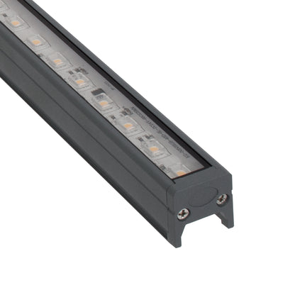DIGI-BAR 90209 Ψηφιακή Μπάρα Φωτισμού Wall Washer Digital Pixel Facade Tuber Bar LED 12W 840lm 90° DC 24V Αδιάβροχο IP65 L100 x W3.2 x H3cm Θερμό Λευκό 2700K DMX512 - Ασημί με Διάφανο Κάλυμμα