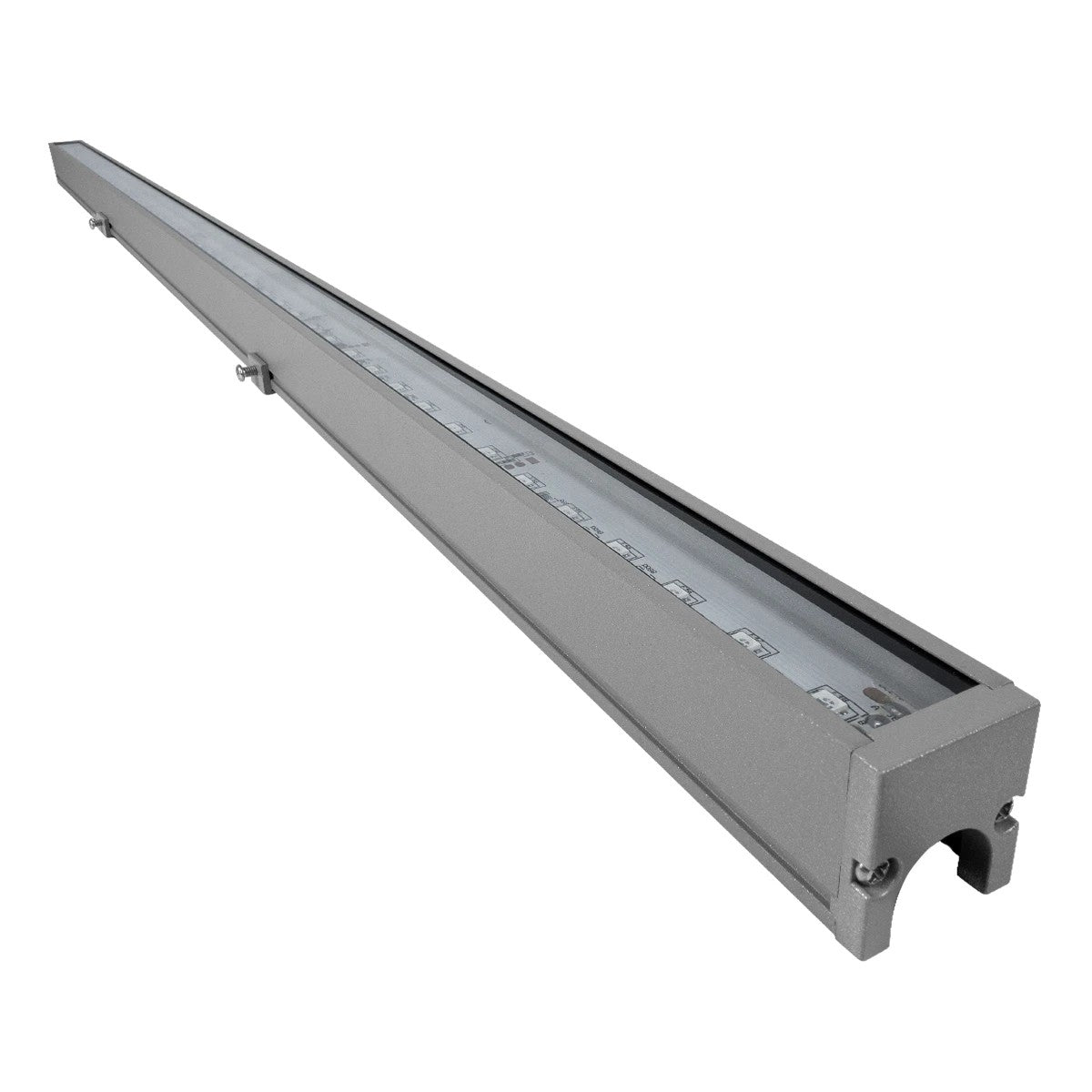 DIGIBAR 90210 Digital Pixel Addressable Facade LED Bar 12W 600lm 45° DC 24V Waterproof IP65 8 x Pixel Multicolor RGB Dimmable DMX512 SPI/TTL Protocol IC UCS512C0 - Bridgelux SMD Chip - Anthracite Grey - L100 x W3.2 x H3