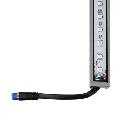 DIGIBAR 90210 Digital Pixel Addressable Facade LED Bar 12W 600lm 45° DC 24V Waterproof IP65 8 x Pixel Multicolor RGB Dimmable DMX512 SPI/TTL Protocol IC UCS512C0 - Bridgelux SMD Chip - Anthracite Grey - L100 x W3.2 x H3