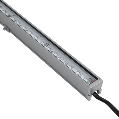 DIGIBAR 90210 Digital Pixel Addressable Facade LED Bar 12W 600lm 45° DC 24V Waterproof IP65 8 x Pixel Multicolor RGB Dimmable DMX512 SPI/TTL Protocol IC UCS512C0 - Bridgelux SMD Chip - Anthracite Grey - L100 x W3.2 x H3