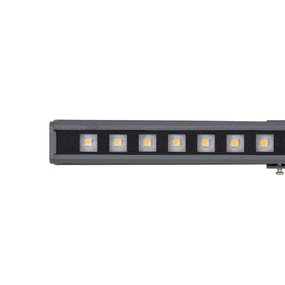 DIGI-BAR 90211 Ψηφιακή Μπάρα Φωτισμού Wall Washer Digital Pixel Facade Tuber Bar LED 12W 840lm 45° DC 24V Αδιάβροχο IP65 L100 x W3.5 x H3.2cm Θερμό Λευκό 2700K DMX512 - Γκρι Ανθρακί με Pixel Lens Φακούς