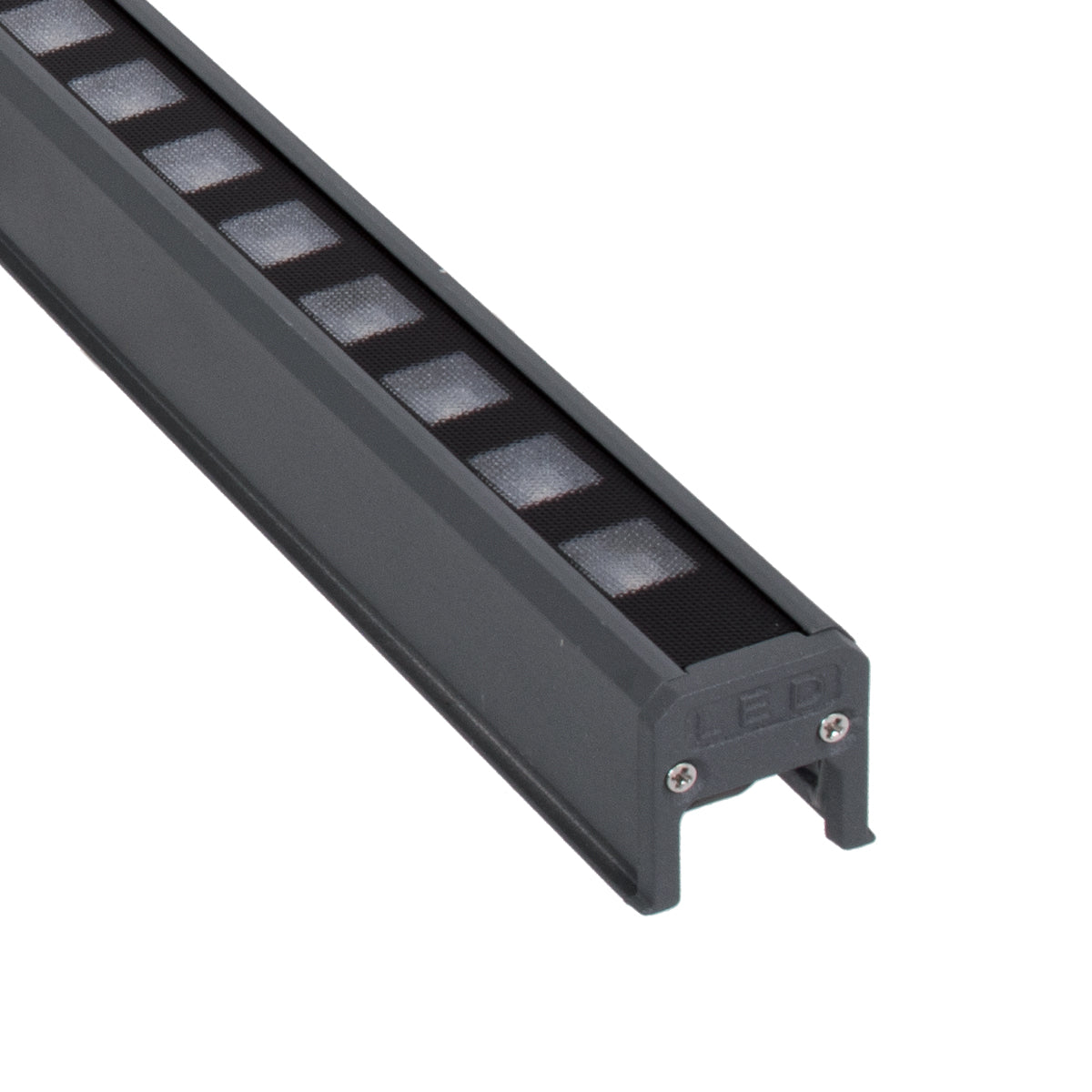 DIGIBAR 90212 Ψηφιακή Pixel Addressable Facade Μπάρα LED 12W 600lm 45° DC 24V Αδιάβροχο IP65 8 x Pixel Πολύχρωμο RGB Dimmable DMX512 SPI/TTL Protocol IC UCS512C4 - Bridgelux SMD Chip - Γκρι Ανθρακί - Μ100 x Π3.5 x Υ3.2
