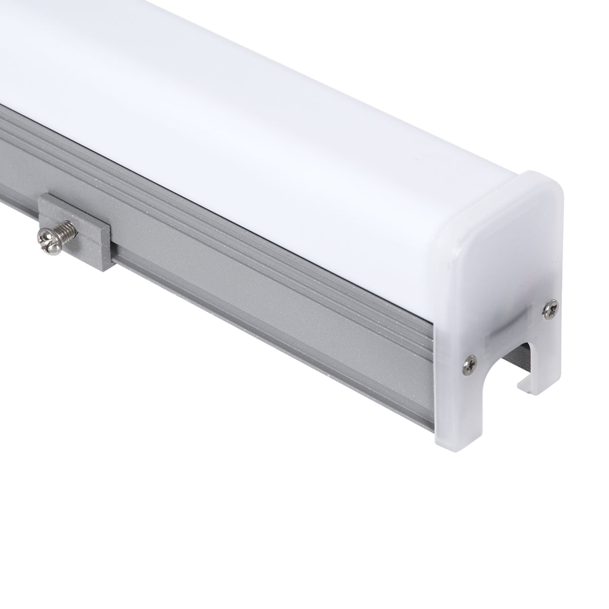 DIGI-BAR 90213 Ψηφιακή Μπάρα Φωτισμού Wall Washer Digital Pixel Facade Tuber Bar LED 12W 840lm 180° DC 24V Αδιάβροχο IP65 L100 x W3 x H4.5cm Θερμό Λευκό 2700K DMX512 - Ασημί με Οπάλ Λευκό Κάλυμμα