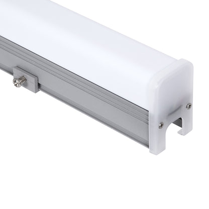 DIGI-BAR 90213 Ψηφιακή Μπάρα Φωτισμού Wall Washer Digital Pixel Facade Tuber Bar LED 12W 840lm 180° DC 24V Αδιάβροχο IP65 L100 x W3 x H4.5cm Θερμό Λευκό 2700K DMX512 - Ασημί με Οπάλ Λευκό Κάλυμμα