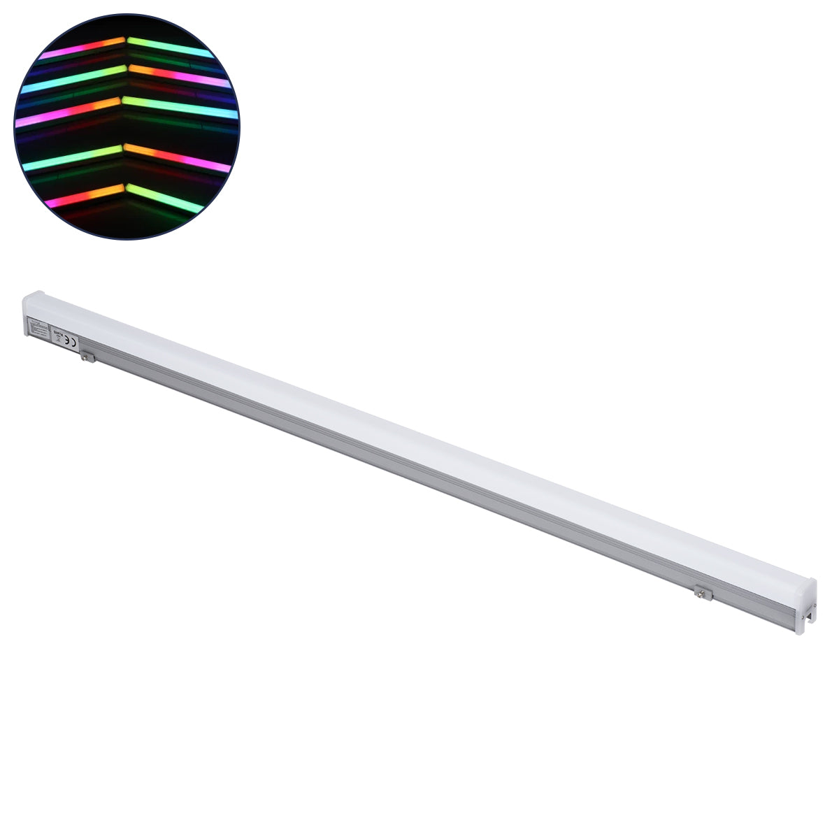 DIGIBAR 90214 Ψηφιακή Pixel Addressable Facade Μπάρα LED 12W 600lm 180° DC 24V Αδιάβροχο IP65 8 x Pixel Πολύχρωμο RGB Dimmable DMX512 SPI/TTL Protocol IC UCS512C0 - Bridgelux SMD Chip - Ασημί με Λευκό Γαλακτερό Κάλυμμα - Μ100 x Π3 x Υ4.5