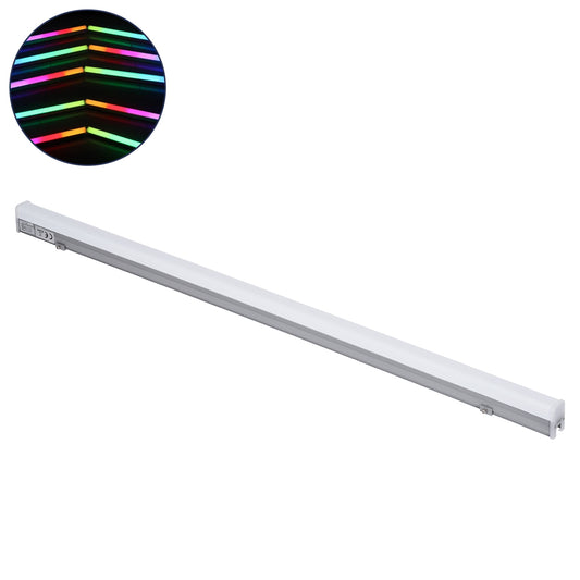 DIGIBAR 90214 Ψηφιακή Pixel Addressable Facade Μπάρα LED 12W 600lm 180° DC 24V Αδιάβροχο IP65 8 x Pixel Πολύχρωμο RGB Dimmable DMX512 SPI/TTL Protocol IC UCS512C0 - Bridgelux SMD Chip - Ασημί με Λευκό Γαλακτερό Κάλυμμα - Μ100 x Π3 x Υ4.5