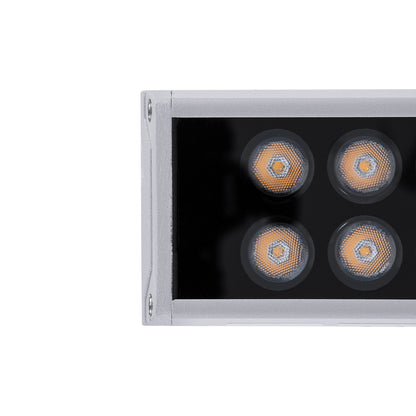 WASHER-GAIA 90215 Μπάρα Φωτισμού Wall Washer LED 144W 12960lm 10° DC 24V Αδιάβροχο IP67 L100 x W7.3 x H4.3cm Θερμό Λευκό 2700K - Ασημί - 3 Years Warranty