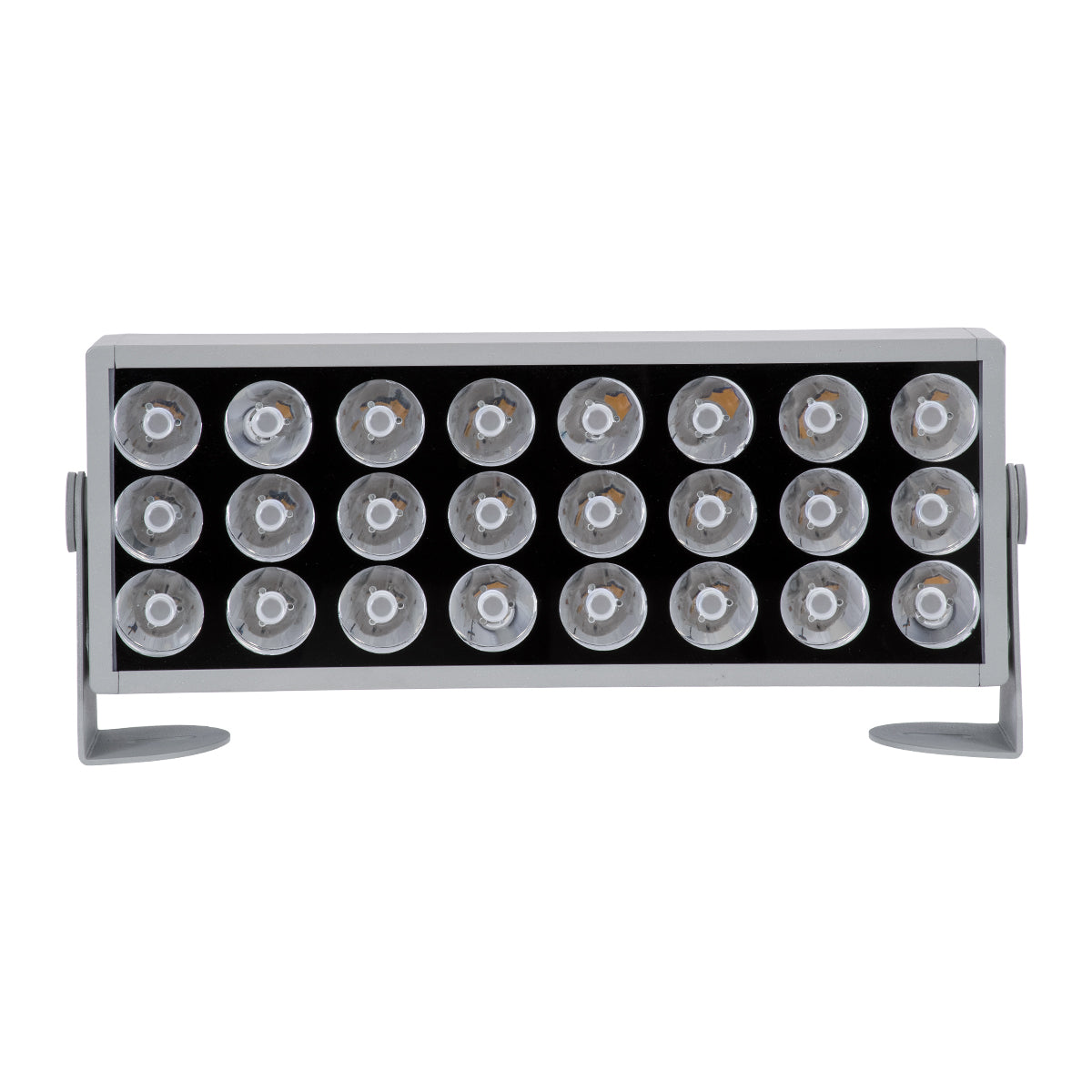 FLOOD-ZENA 90219 Προβολέας Wall Washer για Φωτισμό Κτιρίων LED 60W 5400lm 3° DC 24V Αδιάβροχο IP65 L37 x W9 x H26.5cm Θερμό Λευκό 2700K - Ασημί